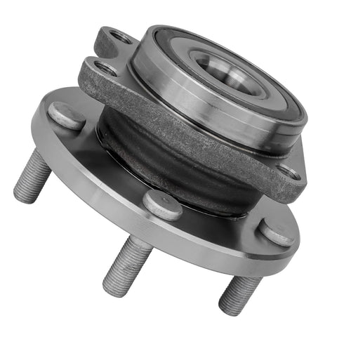 Angle view of Beefed Up Front Wheel Bearing Hub Assembly For Subaru With 5 Lug And ABS Encoder Fits Impreza 2004 2014
