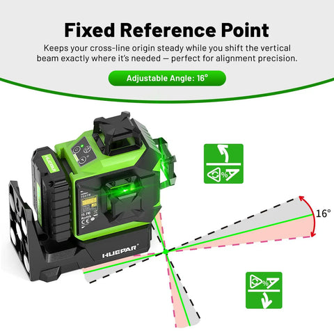 360 Degree Self Leveling Laser Level For Outdoor Projects With Auto Tracking Motorized Base Pulse Mode Fixed Point Pivot Alignment Thirteenth Inch Precision Lazer Leveler Adjustable Brightness Remote Receiver Ideal For Solo DIY Framing And Layouts