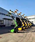Professional Electric Glass Vacuum Lifter Heavy Duty Suction Cup Hoist adjustable grips lined up outdoors.