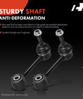2 Pack Rear Sway Bar Links Stabilizer Kit For Volkswagen Jetta Golf Passat Tiguan Eos CC Beetle And Audi A3 Quattro Q3 TT Quattro Boosts Handling And Reduces Body Roll For A Smoother Sportier Ride displayed with sturdy shaft and anti-deformation features