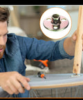Man installing Four Pack M8 Thread Tee Nuts Crafted From Heavy Duty Zinc Plated Steel Hella Sturdy Round Hole Inserts.