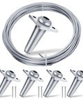 Pro Grade Anchor Vise Set For 8 To 11 Gauge Wire, Includes 4 Vises And Galvanized Wire For Tightening Trellises, Vineyards