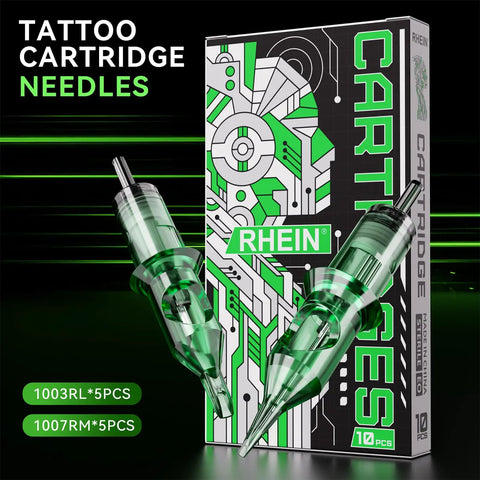Tattoo Gun Kit Wireless Machine With Dual 1800mAh Batteries, 10 Cartridge Needles box and needles displayed on black background