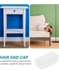 20 Pack White Plastic Square Chair Leg Caps With No Slip Grip And Stable Glide End Inserts For Indoor Floor Protection