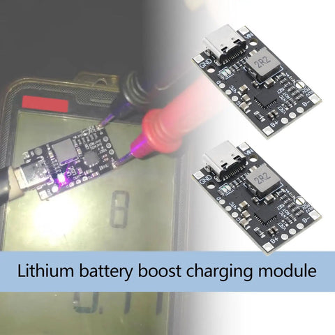 Two Piece 2S 3S Bms Charger Protection Board For Lithium Ion Polymer Batteries Featuring Type C Input Plus 1.5A Boost Module test setup.
