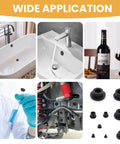 85 Pieces Silicone Rubber Plugs Set In 9 Sizes Black Round Hole Stoppers Waterproof Sealing Plugs For Furniture Bottles Pipes Flower Pots