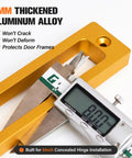 8MM thickened aluminum alloy measuring guide for concealed hinge installation, part of Premium Hidden Door Hinge Jig Kit.