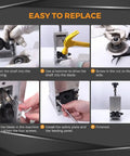 Installation steps for Replacement Wire Stripper Vane Wing For High Sharpness Cable Cutting Machine, showing tool usage and assembly.