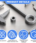 Eight Pack One Half Inch By Eighteen Inch Beefy Eye Bolts With Nuts Hot Dip Galvanized Heavy Duty Rigging Anchor Points product overview