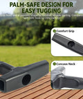 Palm-safe handle design for 3 Pack 10 Ft Pull Cord Rope With Handle 9/64 Inch 3.5mm Premium Starter Rope ergonomic grip details.
