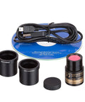 USB digital camera and accessories for 40X To 1000X Biology Microscope For Students With USB Digital Camera And Slide Prep Kit All Metal Frame Rotating Monocular Head Five Magnifications Up To 1000X Includes Image Editing Software For Windows.