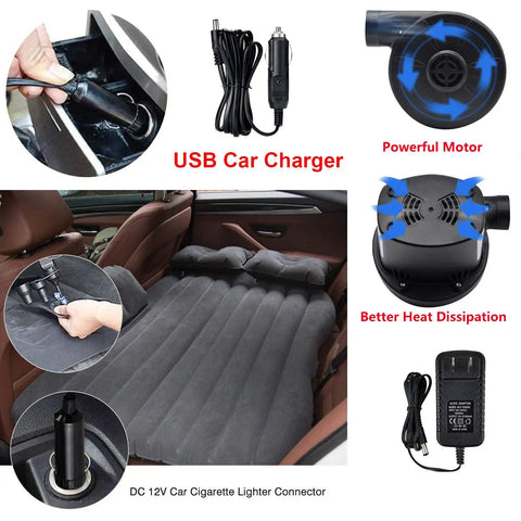 Electric Air Pump For Inflatables And Air Beds Quick Fill For Pools Boats Rafts Camping Gear And Cushions 12V DC And 110V AC