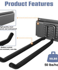 Wall Mounted Garden Tool Organizer For Garage Heavy Duty Tool Rack with 11 Inch Hooks, steel and rubber-coated features