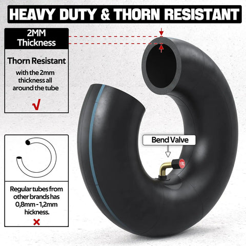 3.00-4 Tire And Inner Tube With TR87 Bent Valve For Pocket Rocket E300 E300S E325 Go Kart, heavy duty thorn resistant