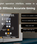 English operation interface of Premium Electric Coffee Bean Roaster with 2500g Capacity for precise temperature control.