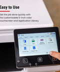 Color Wireless All In One Workhorse Duplex Laser Printer With Copier And Scanner MF662Cdw touchscreen display in use