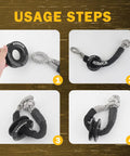4 Inch Recovery Ring Made From T6 6061 Aircraft Grade Aluminum Heavy Duty Snatch Ring With 66,000 Lbs Break Strength usage steps