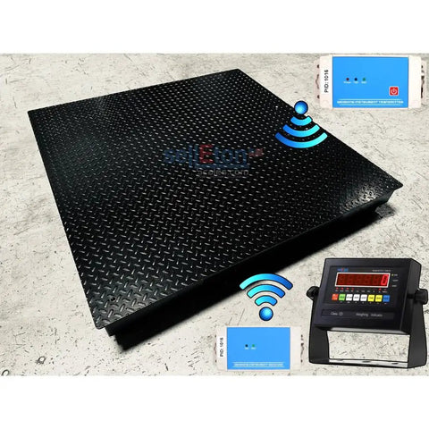 Straight Shooting Heavy Duty Wireless Industrial Floor Scale With NTEP Certification And Built Tough Mild Steel Platform 48x72 inch.