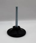 Eight Pack Adjustable Leg Levelers With One Quarter Inch Twenty Threaded Stem And Two Inch Base For Stable Furniture