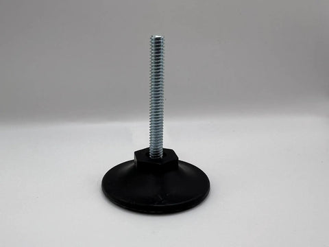Eight Pack Adjustable Leg Levelers With One Quarter Inch Twenty Threaded Stem And Two Inch Base For Stable Furniture