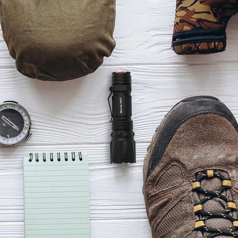 Two Bright Mini LED Flashlights Set With Pocket Clip For Camping And Outdoor Adventures, High Lumens, Tactical Tiny Lights, Waterproof Military Grade Aluminum Build, Ultra Compact Lightweight, Perfect For Emergency Prep