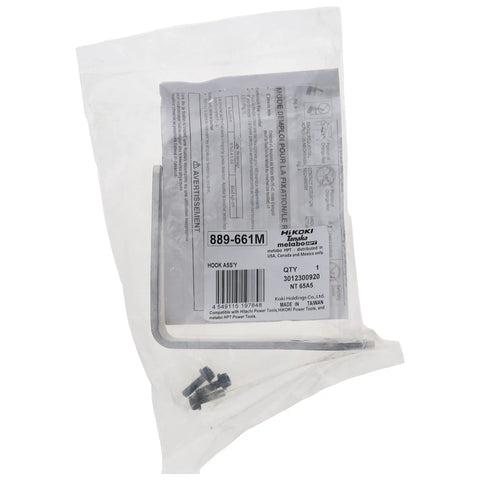 Rafter Hook For Framing Nailers Ultra Lightweight Aluminum 360 Degree Adjustable Easy Snap On Fit packaged in plastic bag