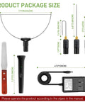 6 In 1 Foam Cutter Kit With 22W Transformer And Digital Voltage Controller showing components and dimensions