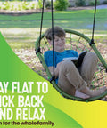 Outdoor Tree Swing Chair For Kids And Adults With Multi Position Comfort Weather Resistant Heavy Duty Metal Frame Easy Mount And Safe Swing Supports Up To 200 Lbs