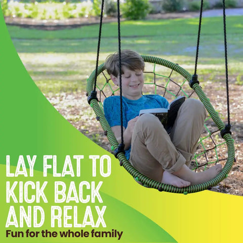 Outdoor Tree Swing Chair For Kids And Adults With Multi Position Comfort Weather Resistant Heavy Duty Metal Frame Easy Mount And Safe Swing Supports Up To 200 Lbs