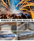 Flux Core MIG Welder 160A Portable Gasless Wire Feed Machine welding sparks and metal welds