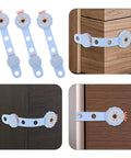 3 Piece Childproof Drawer Locks for Cabinets and Drawers, Adhesive ABS and PE Safety Locks with Lion Design