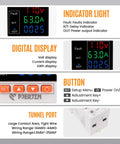 Keep Your Gear Chill And Protected From Rogue Power Spikes With This Adjustable Over And Under Voltage Protector Smart Circuit Breaker 110 To 230 Volt Ac 2P 63A display and controls overview.