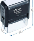 Top Shelf Self Inking Rubber Stamp For Signing And Dating With Arrow Graphics Red Ink, 2.6x2.0 inches size, heavy duty mount.