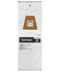 Five Pack ST Style Vacuum Bags That Last Twice As Long As Paper Made With Synthetic Material For Superior Dust Trapping