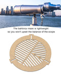120-160mm Telescope Focus Mask For Astrophotography, Lightweight Three-Post Focus Tool shown with city background and telescope