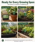 12 Zone Wireless Soil Moisture Meter For Plants With 4 In 1 TDR Tester, Soil Thermometer, Light Sensor And Display, 230 Ft Range, IPX5 Waterproof For Indoor Outdoor Garden And Yard Monitoring in potted plants, gardens, greenhouse and raised beds