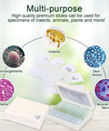 Awesome 30 Prepared Microscope Slides With Specimens For Biology Labs Includes Plants Algae Mammalian Tissues Cells And Insect Parts Perfect For Kids Students And Homeschooling. Multi-purpose slide set with specimens including insects, plants, and tissues.