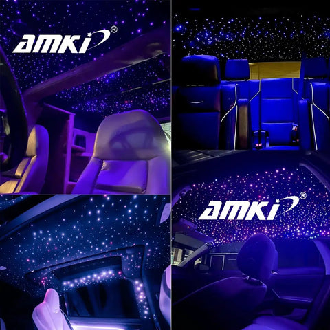 Twinkle 10W Fiber Optic Star Ceiling Kit With 450 Flexible Strands Lights Sound Activated Dope Color Changing Car Roof Decor.