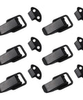 Six Pack Black Spring Lock Clasp Buckle Latch With Screws 1.37 Inch Stainless Steel Small Toggle Latch for toolboxes and cabinets
