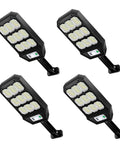 4 Pack Solar Street Lights Outdoor 279 LED Waterproof Wall Lights With 3 Modes For Driveway Garden Yard Patio And Parking Lot