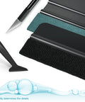Car Window Tint Installation Kit with 9 in 1 Window Film Tools including pro grade vinyl wrap squeegees and craft knife.