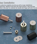 Green Entry Door Pull Handle For Glass And Wood Doors installation accessories on textured surface