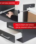 Heavy Duty Roller Drawer Slides Hella Smooth Telescopic Cabinet Runners Bottom Mount Steel Tracks Built Tough gliding into the cabinet using a screwdriver.