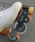 Top Notch Alloy Kit Includes 8 Blue Axle Screws Spacers For Inline Roller Skates Repair Hardware Maintenance Tools For Riders Upgrading Rig Ensuring Smooth Ride Without Loose Parts Hurting Session At Park Ready To Pop Off Your Setup on inline skate wheel mount
