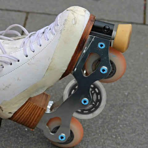 Sick Blue Alloy 8 Piece Inline Skate Screw Repair Kit For Roller Maintenance Good For Skaters Wanting To Secure Tighten Wheels Smooth And Ride Like A Pro Avoiding Looseness This Tool Makes A Rad Gift For Buddies Who Love Their Boards Daily. blue alloy screws on inline skate wheel frame