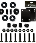 5.0 Skateboard Trucks Silver Kit With 52mm Wheels Abec 7 Bearings 1 Inch Hardware 2mm Riser Pads Spacers And All In One Pro Grade Skateboard Parts For Mid Sized Skateboards For A Smooth Ride assortment including bearings, riser pads, hardware and spacers.