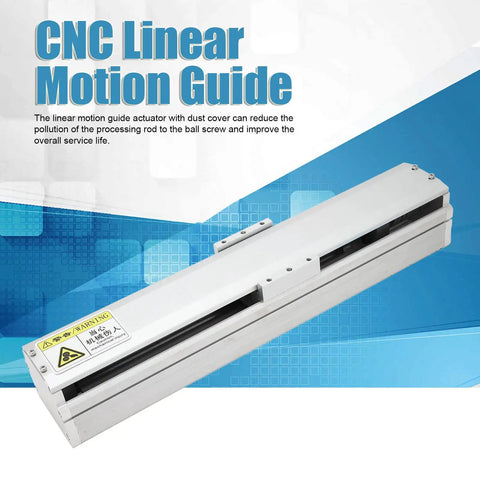 Cnc Linear Motion Guide Rail Slide Stage With Precision C7 Ball Screw Actuator 300Mm Runway showcasing actor with dust cover.