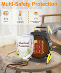 Portable 1500W Electric Outdoor Heater For Patio And Garage 2S Rapid Heating Overheat Protection shown in a room