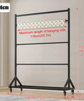 Adjustable Heavy Duty Steel Scarf Rack For Closets Featuring Triple Rod Design Hangs Heavy Blankets Andquilts Black Powder Coated Metal Organizer dimensions and use.