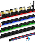 4 Piece Magnetic Slidable Drill Bit Holder With 160 Hole Storage And Strong Magnetic Rail Rubber Bottom Protects Surfaces And Keeps Bits Handy